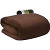 Beautissu Aurelia XXL Coperta Pile Matrimoniale 220x240 cm Marrone - Plaid Morbido per Divano e Letto - Coperta Calda Invernale in Pile per Casa - Öko-Tex