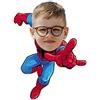 ASSIALL Cuscino Viso Personalizzato Mini Me Cuscini Personalizzati a Forma di Persona Bambola Fumetto con Stampa Fronte-Retro 3D Divano Auto Poli Cotone Lancia Cuscino Ornamento Casa