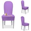 BANZAII TEXTILE INNOVATOR ONLINE Banzaii - Coprisedia Antimacchia con Schienale Tondo - Vestisedia Seduta e Schienale Tondo per sedie da cucina, sala da pranzo, cerimonia, ristoranti - 2 Pezzi Lilla Made in Italy