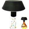 Generico Lampada Bottiglia, Lampada da Tavolo Senza Fili con Controllo Tattile, Lampada Ricaricabile con Luce a Stringa Colorata a 3 Colori Dimmerabile per Casa, Bar, Campeggio, Viaggi (Nero)