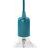 AMARCORDS - Portalampada E27 vintage in metallo edison retro per lampada a sospensione. Stile industrial finitura PETROLIO