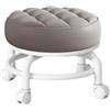 Generico Sgabello piccolo con ruote, sgabello per pedicure, sgabello girevole a 360°, utensili per la cura dei bambini, sgabello mobile silenzioso, sgabello per spa, sgabello universale con ruote (blu)