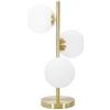 Generic UNIVERSO LAMPADA DA TAVOLO BRONZO 3 SFERE IN METALLO E PARALUME IN VETRO CON ATTACCO G9 MAX 60W