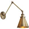 NOKTAI Lampada da parete finitura ottone regolabile Edison industriale applique da parete lampada da parete vintage classica lampada da parete nostalgica con braccio oscillante illuminazi