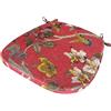uyeoco Cuscino Sedia Ufficio/Pranzo/Cucina in Lino Confortevole, Imbottitura Sedia Antiscivolo con Lacci, Cuscino di Seduta Trapezio Lavabile con Rivestimento Rimovibile(#20,40X38X33X5cm)