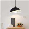Mengjay Trade Nordic Creativo Macaron Lampada a sospensione, Semplice Moderno Illuminazione a Sospensione, Lampada da soffitto Metallo E27, Lampadario per Sale da Pranzo Cucina Soggiorno Ristorante (Nero)