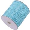 Wambere Corda di cera, 1,5 mm x 10 m, corda di cotone cerato, corda di cuoio per fai da te, per la creazione di gioielli, colore blu cielo