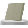 AQIGR Cuscino per Sedia da Ufficio in Memory Foam Rimovibile Cuscini Sedie Esterno e Interno 40x40 45x45 50x50, Tessuto di lino, con Cerniera per Sedie da Cucina, Giardino, Patio(Cachi,45x50cmx10cm Thick)