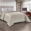 IlGruppone Trapunta Matrimoniale Velluto Piumone Invernale 625 Gr/Mq Piumino Caldo Due Piazze Inverno Coperta Duck Friendly (Crema)