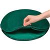 Generic Copricuscino Rotondo 40cm/50cm/60cm Velluto Federa Decorativa Divano Letto Chiusura Nascosta Cuscino Tondo Protezione Morbido Copertura(Green,24in/60cm)
