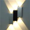 Chao Zan Applique da Parete 6W Lampade da Parete Interno,Bianco Caldo 3000k Applique Moderna, Alluminio LED,Adatto a Camera da Letto, Soggiorno, Bagno,Corridoio,Studio,Corridoio Luce Notturna