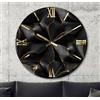 Generico Orologio da Parete, Soggiorno, Cucina, Moderno,Effetto marmo, Base legno, Lavorazione a resina, Numeri a rilievo, Diametro disponibile 40/60/80/100 cm, Made in Italy (40cm, Rosone)