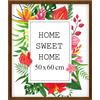 MG Design Cornice 50x60 cm - colore Marrone, in legno, con vetro acrilico - da appendere in verticale o in orizzontale, senza sfondo, per foto, poster, puzzle