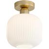 KCO Plafoniere vintage in vetro per camera da letto, plafoniere semi-fluttuanti con paralume bianco per bagno, lampada da soffitto vintage per cucina, soggiorno, corridoio, ingresso