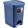 Stefanplast Elegance Pattumiera Rattan, Plastica, Blu, 31x27x38 cm, 1 unità