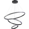 Silamp Lampadario a sospensione 3 cerchi 68W nero con telecomando incluso V636-NERO