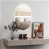 RELAX4LIFE Specchio da Bagno LED 80 x 50 cm, Specchio da Parete con Pulsante Touch e Funzione Antiappannamento, Luce LED a 3 Colori, Luminosità Regolabile e Pellicola Antideflagrante, IP44
