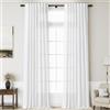 Nanspring Tende in lino bianco 342,9 cm, extra lunghe, per soggiorno, con linguetta posteriore, filtraggio della luce, tende semi velate moderne in stile rustico con decorazione costiera in cotone testurizzato