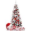 RELAX4LIFE Albero di Natale Innevato 180 cm, Albero di Natale Artificiale Slim con 500 Rami Realistici e Folti e Base Pieghevole di Metallo, Apertura a Ombrello (180 cm)