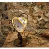 Generico Lumetto in ferro battuto con ceramica siciliana 1 luce per comodino camera da letto Martina-SX