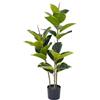 IlGruppone Pianta Finta Da Interno Artificiale Grandi Varie Altezze 100/150/180 Cm Artificiali Vari Modelli Modellabili Decorazioni Casa Ufficio - Albero Della Gomma - Altezza 150cm