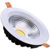 Generico UNIVERSO N-215 FARETTO LED DA INCASSO ROTONDO 30W COB DOWNLIGHT COLORE BIANCO - 3000K 4000K 6500K (BIANCO FREDDO)