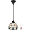 Uziqueif H, Tiffany lampadario, lampadari a led, lampadario per camera soggiorno cucina corridoio, Bicchiere Lampadari a Sospensione, E27 Base, Lampadario Retrò