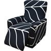 WWQQKJ 4-Pezzi Copripoltrona Relax Reclinabile Universale, Moderna Fodere Copripoltrona Reclinabile 1 Posto Elasticizzato Lavabile Rimovibile,Copertura per Poltrona Reclinabile(Color 17)
