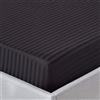 Homescapes 100% cotone egiziano striscia in raso con angoli nero percalle 330 fili, antiacaro, Cotone, Black, Singolo