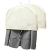 DOUZIO Confezione Da 2 Borse Porta Abiti 100% Cotone Coprispalle Traspiranti Borse Antipolvere per Cabina Armadio, Custodie per Abiti Lunghi Coperture Antipolvere per Abiti, Giacca, Cappotto(Size:60×37cm)