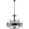 Bonetti Illumina Lampadario Classico Ferro Battuto Country Chic Ruggine 8 Luci Baltimora