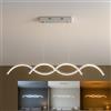 MAKA change your life quality MAKA Lampadario Cucina Moderno Colore Cromato a Sospensione 25W LED Onda Design in Stile Oceano Diverse Temperature di Luce Cob Ideale per Soggiorno Camera da Letto Corridoio (Onda 25 Switch)