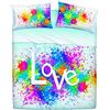 Bassetti Completo Letto Copriletto Matrimoniale Linea Natura 100% Cotone Made in Italy (Love is a Splash)