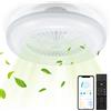 Vigevee 80W Ventilatore da Soffitto con Luce, Ventilatore LED Dimmerabile con Telecomando e App, Modalità Estate e Inverno, 6 Velocità Della, 3 Light Color Change 3000-6500K(φ55cm)