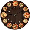 Horienteeon Orologio da Parete a Forma di Pizza Silenzioso Senza Ticchettio - Decorativo per Fast Food Restaurant, Camera da Letto