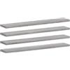 vidaXL Mensole Parete 4pz Grigio Sonoma 60x10x1,5cm Legno Multistrato