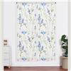Generico Lino Tende Tendine Finestre a Pannello Trasparente Adatte per Porte Balcone Soggiorno Camera da Letto Cucina (Blu Flower, 60x240cm 2 Pannelli)