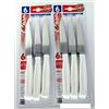 Inoxbonomi SET 6 COLTELLI DA TAVOLA BONOMI MADE IN ITALY COL. BIANCO LAMA INOX A PUNTA