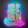 MYZQIFF Personalizzato Specchio Luce Basket Jersey Neon Sign,Personalizzato Nome Basket Sign, Soccer Sport Neon Night Light Per Camera Da Letto Festa di Compleanno Home Decor Club Bambini