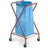 Clintex Carrello Portasacco Rifiuti Clintex [ Porta Sacco Spazzatura con Ruote per Sacchetto Pattumiera da 120L ] Supporto Immondizia Pieghevole in Metallo Verniciato