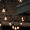 Luccika catenaria di luci da 5 metri con 10 lampadine trasparenti S14 a led Bianco Caldo Vintage con cavo nero catena luminosa prolungabile da esterno ed interno IP44 (220 Volt con Spina Schuko)