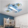 Lfoute Plafoniera LED Lampada Da Soffitto Aereo Creativa Lampada Bambini Dimmerabile Con Telecomando Metallo Stanza Delle Bambino Ragazzi Ragazze Lampadario Da Camera Da Letto Soggiorno Sala Da Pranzo, Blu