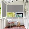 HENGMEI 180x140cm Tenda da Sole a Rullo Protezione dal Sole per Balcone e terrazza, Esterno Tende Verticali, Grigio