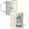 LolaPix Tazza Unicorno Personalizzata con Nome. Ritorno a Scuola. Plastica. Vari Disegni. Unicorno