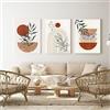 LPFNSF Poster decorativo geometrico moderno per piante, pittura decorativa artistica astratta, poster stampato sullo sfondo della camera da letto, soggiorno, ufficio, senza cornice. (A 12,50x70cm*3)