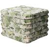 Casatessile Cuscino per Sedia sfoderabile con Alette Jacquard Anais Cuscini Cucina cm 40x40 Imbottitura Alta 3,5 - Verde, Set 6 PCS