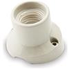AMARCORDS - Plafoniera in porcellana inclinata attacco e27 base applique portalampade vintage colore BIANCO