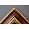 Artecentro Cornice Dorata per Quadri - Oro/Colore con o Senza passepartout in Legno-Varie Misure (Oro/Rosso, 35 x 50)