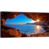 canvashop Quadro Mare Cm 120X60 Stampe Su Tela Canvas Quadri Moderni Soggiorno Tramonti Sole 06