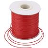Bestewelry Cordoncino in poliestere cerato, 169 metri, 0,5 mm, filo per perline per la realizzazione di gioielli e bracciali, macramè e cucito in pelle, colore: rosso